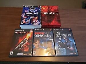 CIB Horror PS2 Games Lot Resident Evil Outbreak /RE: Code Veronica Dead Aim