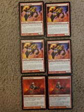 6 Mtg Nm/Lp Red 4x War-Torch Goblin/ 2x Whiptail Moloch