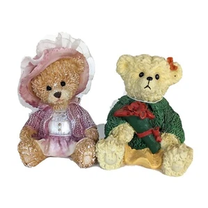 Bear Figurines Teddy Figures Boy and Girl Farmhouse Decor - Picture 1 of 9
