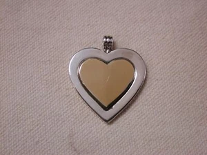 Vintage Tiffany and Co. Sterling Two Tone Heart Pendant 25mm x 25mm - Picture 1 of 5