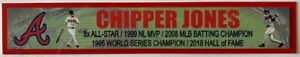 CHIPPER JONES ATLANTA BRAVES FULL COLOR NAME PLATE - Picture 1 of 1