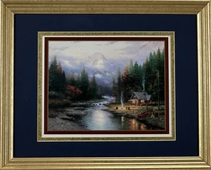 Thomas Kinkade The End of a Perfect Day II A Quiet Evening at Riverlodge Print - Picture 1 of 10