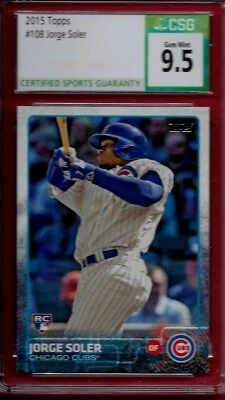 2015 Topps #108 Jorge Solar (tarjeta de novato) CSG 9,5 $$$$ Foto 1 de 2