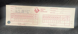 1995 Betsy King HOF Meg Mallon  Signed LPGA Scorecard Hologram Match Used - Picture 1 of 6