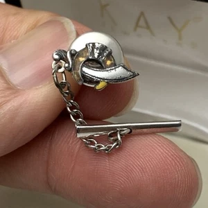 Vintage Mason Shriner Templar Sterling Silver Lapel/hat/tie/pin Brooch - Picture 1 of 11