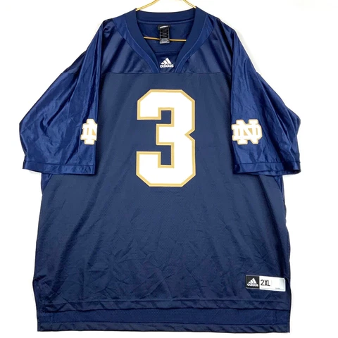 Notre Dame Fighting Irish #3 Adidas Jersey Size 2XL Blue Ncaa Football Cover
