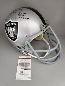 Ted Hendricks Raiders Autographed 60's Suspension TK Helmet 5 Inscriptions JSA - Picture 1 of 16