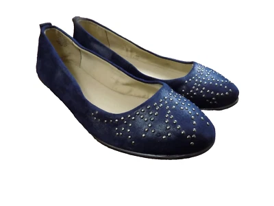 E360 Easy Spirit металлический блеск с заклепками балетки темно-синий 8,5 Eskarcie - Изображение 1 из 4