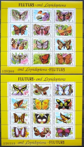 Romania Miniature Sheets - Butterflies and Moths_1991 - MNH Cover