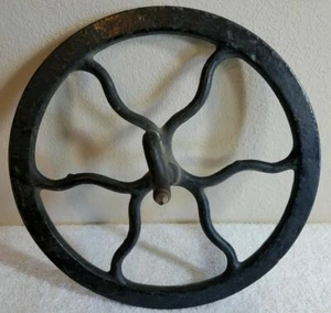 Antike Singer Nähmaschine Tretfuß 12" Antrieb Speichenrad Steam Punk - Bild 1 von 4
