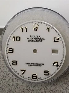 Authentic Rolex Datejust 36mm White Dial Gold Numeric Arab Dial Part 16013-16233 - Picture 1 of 4