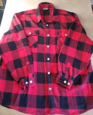 Rothco Flannel Mens Size 4XL Heavyweight Red Buffalo Plaid Long Sleeve Outdoor  - Image 1 of 4