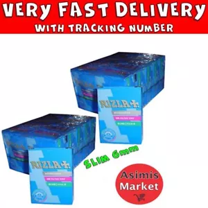 Rizla Slim 6 mm Rolling Filters Tips 2 x Full Box 20 Packs x 150=3000 Filters - Afbeelding 1 van 3