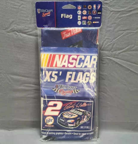 WinCraft Sports NASCAR Racing Flag 3' x 5' Rusty Wallace Miller Lite New Sealed Cover