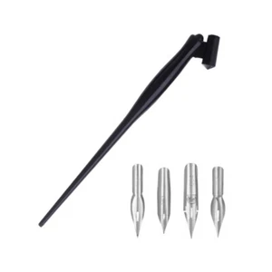Dip Pen Holder with 4 Pen Tip for Beginner Artist Handwriting Drawing - Picture 1 of 8