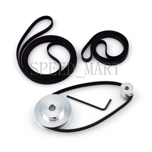 GT2 80/20 Teeth Pitch-2mm W-6mm Timing Pulley Belt set kit Reducer Ratio 4:1 - Picture 1 of 6