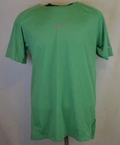 NEW Nike AEROREACT RUNNING TRAINING REFLECTIVE DRI-FIT T-Shirt Men's LARGE GREEN - Picture 1 of 6