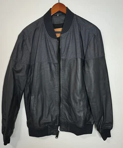  MADE & CRAFTED Levi's Men's Leather Cotton Bomber Jacket Size L (2) #360 - Picture 1 of 7