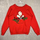 A1 Vintage I'm Yours Teddy Bear Christmas Gift Sweatshirt Womens Medium Red
