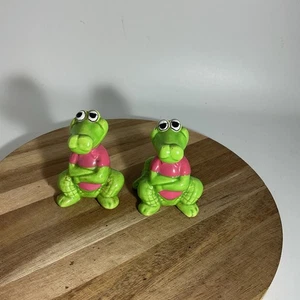 "Salero y pimentero de cocodrilo Florida Souvenirs 2,5"" antropomórfico vintage" - Imagen 1 de 6