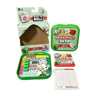 Monopoly Diced Game Travel Case Hasbro Gaming 2021 Complete - Image 1 of 4
