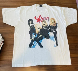 Vintage 1988 Vixen World Tour Band T Shirt Sz XL Glam Metal Screen Star Tag - Picture 1 of 7