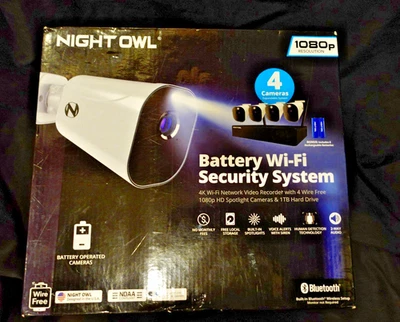Night Owl 4-Pack WiFi Cameras and 1TB Hard Drive Security System - BTWN81-42B - Image 1 of 4