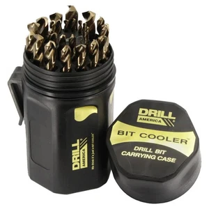 1/16 - 1/2 Cobalt Jobber Drill Bit Set Shatter Proof Case 29 Pieces - Picture 1 of 2