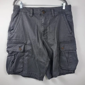 American Eagle Shorts Mens 34 Gray Cargo Classic Fit Utility Stretch Flex Dad - Picture 1 of 7