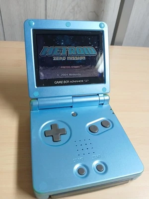 Game Boy Advance SP (Surf Blue) + Rare! - GBA AGS-001 - Tested & Working Great!  - Image 1 of 4