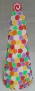 Gum Drop Christmas Tree Rainbow Color Clay-dough Table Decor 10" Centerpiece - Picture 1 of 3