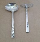 Viners Silver Rose Pusher And Spoon English Flatware