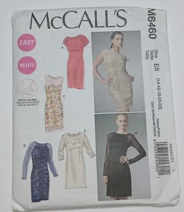 McCall's 6460 Sewing Pattern Fitted Evening Dresses Cup Adjustments Szs 14-22 UC - Picture 1 of 6