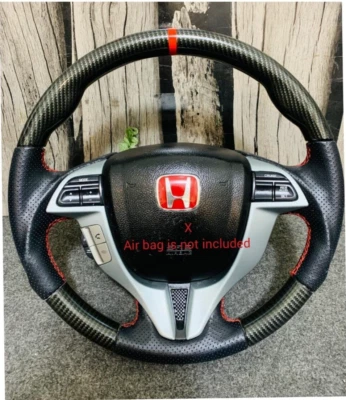 Rueda de dirección de carbono Honda Accord 8ª generación cupé 2008-12 Odyssey 2011-17 Hydro Dip Foto 1 de 4