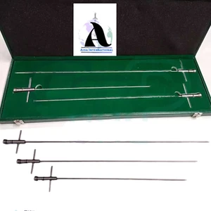 Shunt Passer small medium large length Neurosurgery Instruments 3 Pcs With Box - Picture 1 of 4