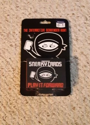 SNEAKY CARDS PLAY IT FORWARD GAMEWRIGHT INTERACTIVE SCAVENGER HUNT GAME New _A - Image 1 of 2