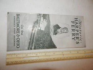 HISTORIC HARPER'S FERRY BALTIMORE OHIO AMERICA'S FIRST RAILROAD BROCHURE VINTAGE - Picture 1 of 3