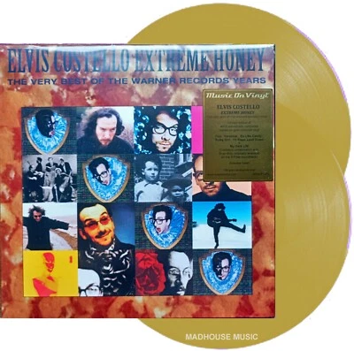 ELVIS COSTELLO LP x 2 GOLD VINYL Extreme Honey 180g Very Best Of The Warner Year - Image 1 of 4