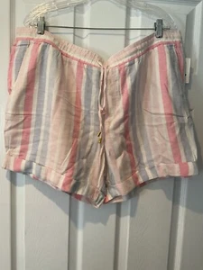 NWT Ellen Tract Linen Blend Shorts XL/14/16/18 - Picture 1 of 1