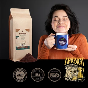Organic Protein Rich Ground Coffee - Medium Roast 16oz, made in USA, Fair trade. - Picture 1 of 10