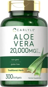 Carlyle Aloe Vera Capsules 20,000mg | 300 Softgel Pills - Picture 1 of 7