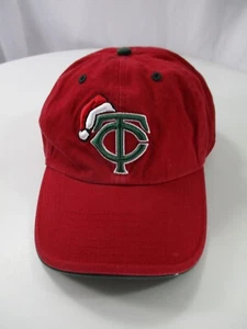 '47 Twins Minnesota Twins Hat Cap Strap Back Red Green Santa Christmas MLB Men's - Picture 1 of 16