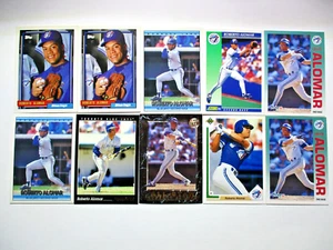Roberto Alomar Baseball Card Lot of 10 Cards - HOF Toronto Blue Jays - Lot #11 - Picture 1 of 5