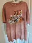 Harlequin Nature Graphics Tigers Short Sleeve T Shirt XL Salmon Pink Print 