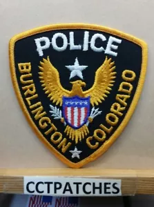 BURLINGTON, COLORADO POLICE SHOULDER PATCH CO - Picture 1 of 2