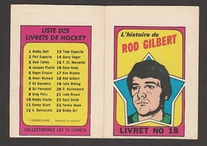 Folletos franceses OPC O-PEE-CHEE 1971-72 # 18 Rod Gilbert 20457 - Imagen 1 de 2