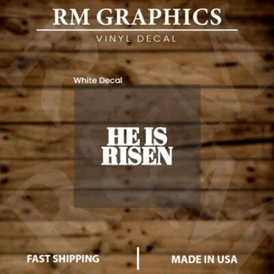 He is Risen | Jesus |Christian Quotes | Bible| |Vinyl Sticker |Decal -Laptop|Car - Picture 1 of 6