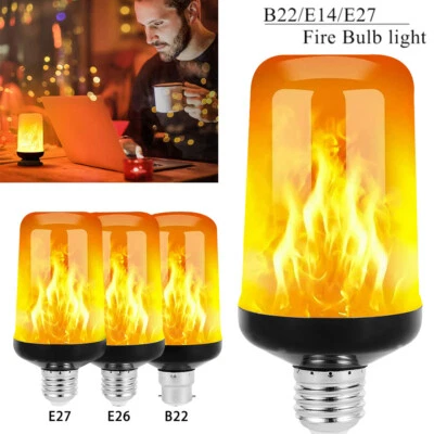 E14 E27 LED Flamme Glühbirne Lampe Licht Flackerlicht Flammeneffekt Feuer Birne - Bild 1 von 4