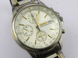 Gents Seiko Military Chrono 7T92-0BA0 Watch - Picture 1 of 8