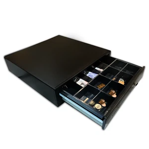 POSSAFE Cash Drawer with 5 Bills & 8 Removable Coins Tray Auto-Open Cash Box - Picture 1 of 7